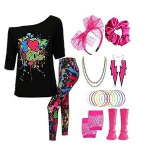 80s Themed Outfit with Accessories